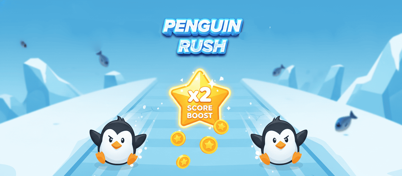 Penguin Rush en 1win Chile