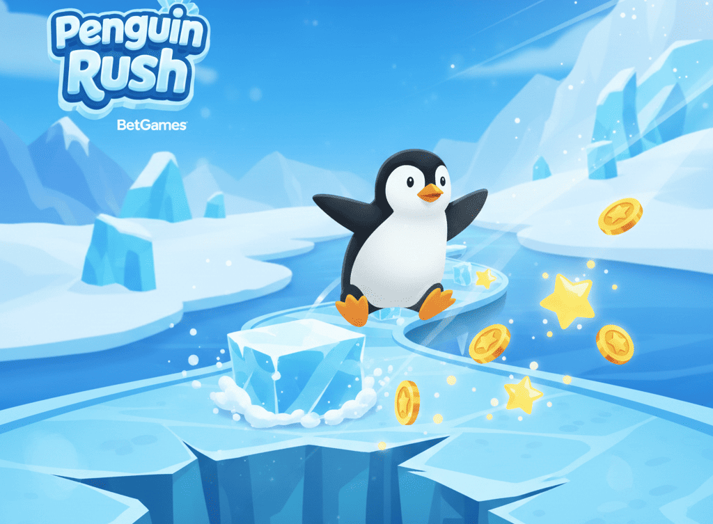 Penguin Rush en 1win Chile